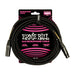 Ernie Ball P06392 Braided XLR Microphone Cable Male/Female 20ft - Black