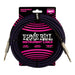 Ernie Ball P06395 Braided Instrument Cable Straight/Straight 18ft - Purple/Black