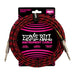 Ernie Ball P06396 Braided Instrument Cable Straight/Straight 18ft - Red/Black
