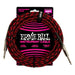 Ernie Ball P06398 Braided Instrument Cable Straight Straight 25ft - Red/Black