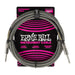 Ernie Ball P06429 Braided Instrument Cable Straight/Straight 10ft - Silver Fox