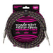Ernie Ball P06431 Braided Instrument Cable Straight/Straight 18ft - Purple Python