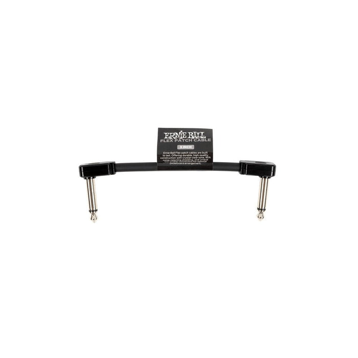 Ernie Ball P06438 Flex Patch Cable 3in - Black - Single
