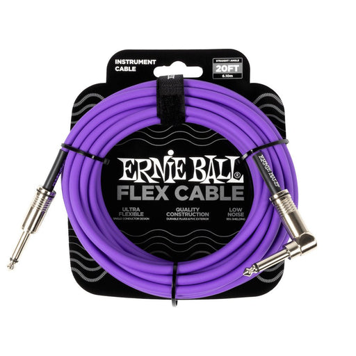 Ernie Ball P06466 Flex Instrument Cable Straight/Angle 20ft - Purple