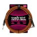 Ernie Ball P06470 Braided Instrument Cable Straight/Angle 10ft - Pumpkin Pie