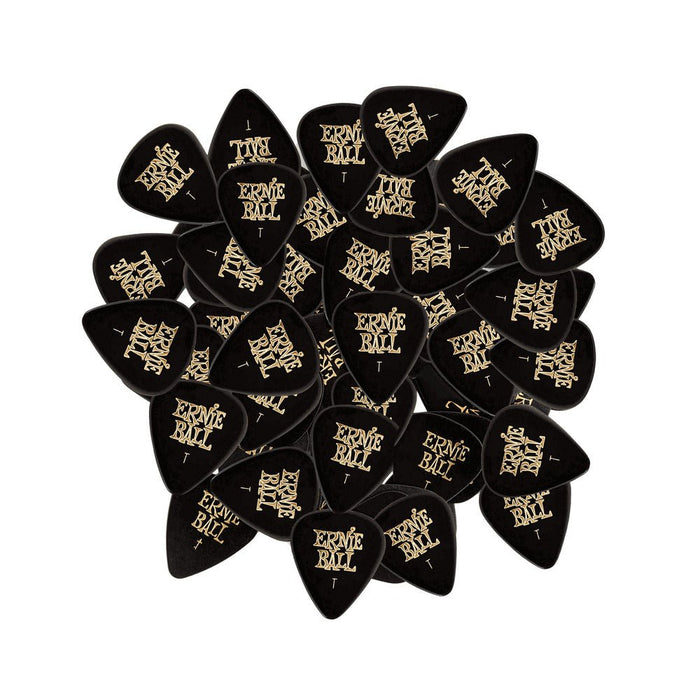 Ernie Ball P09104 Cellulose Guitar Picks - Thin Black - 144 Pack