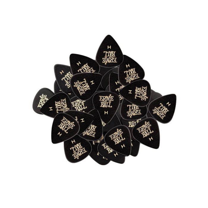 Ernie Ball P09124 Cellulose Guitar Picks - Heavy Black - 144 Pack
