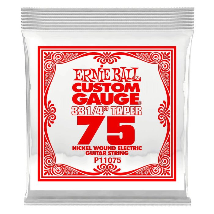 Ernie Ball P11075 .075 Extra Long Nickel Wound Electric Guitar Strings 3 pack