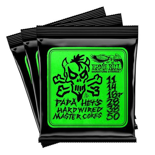 Ernie Ball | PAPA HET'S Hardwired Master Core Signature | ELECTRIC Guitar Strings | 11 - 50 | 3 Pack (P03821) - Gsus4