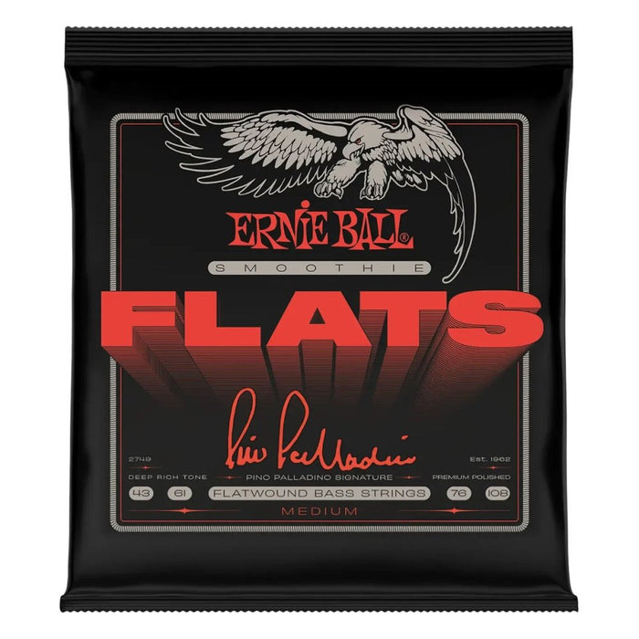 Ernie Ball | Pino Palladino Smoothie | Flatwound Bass Strings | Extra Light | 38 - 95 | P02748 (P02748) - Gsus4