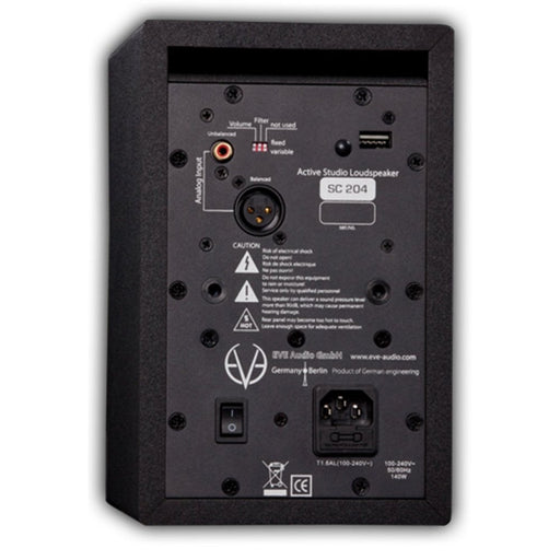 EVE Audio | SC204 | Nearfield 2 - Way 4" Studio Monitor | Single Unit (60/SC204) - Gsus4