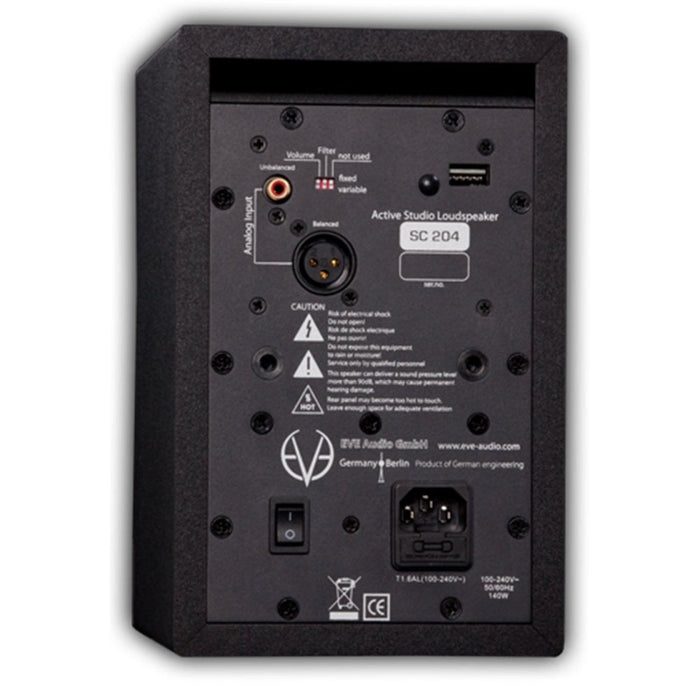 EVE Audio | SC204 | Nearfield 2 - Way 4" Studio Monitor | Single Unit (60/SC204) - Gsus4