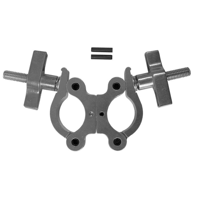 Event Lighting CLAMPDP50S Dual Swivel Pipe Clamp 38 - 51mm Tube (SWL: 300kg) (Silver) (CLAMPDP50S) - Gsus4