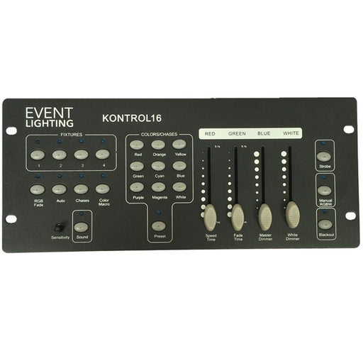 Event Lighting Lite Kontrol 16 4x RGBW Fixture DMX Controller (KONTROL16) - Gsus4
