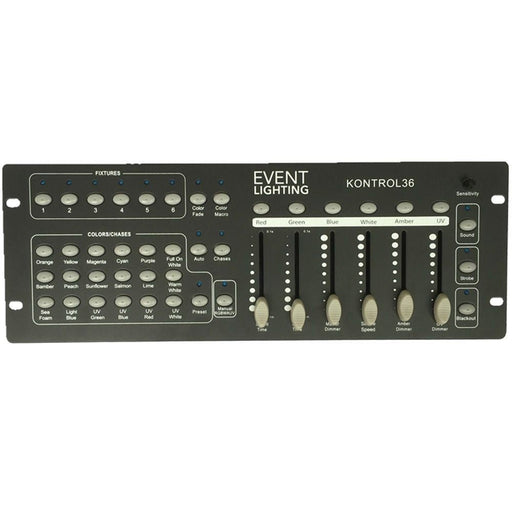 Event Lighting Lite Kontrol 36 6x RGBWAU Fixture DMX Controller (KONTROL36) - Gsus4