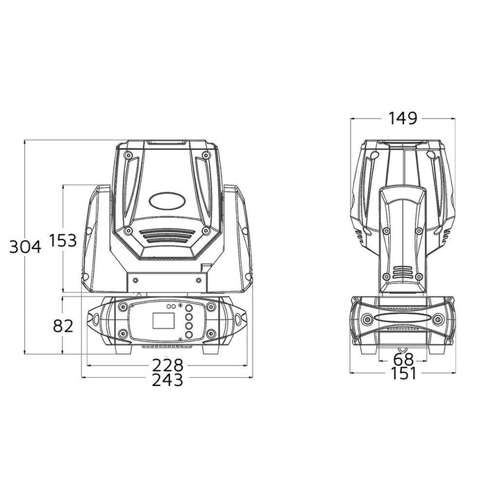 Event Lighting Lite LM75B Beam Moving Head (75W) (LM75B) - Gsus4