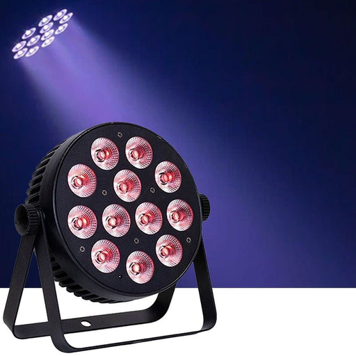 Event Lighting Lite PAR12X12L LED Flat Pro Par 12x12W RGBWAU Stage Wash w/ IR Remote (PAR12X12L) - Gsus4