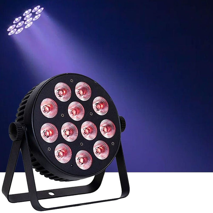 Event Lighting Lite PAR12X12L LED Flat Pro Par 12x12W RGBWAU Stage Wash w/ IR Remote (PAR12X12L) - Gsus4
