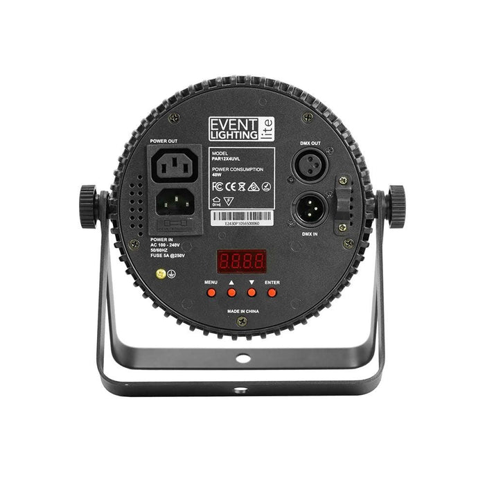Event Lighting Lite PAR12X4UVL 12x4W UV LED Parcan (PAR12X4UVL) - Gsus4