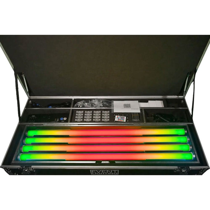 Event Lighting Outdoor Battery RGBW LED Tube Stand Package (Set of 8) w/ Road Case (EVENTTUBEKIT) - Gsus4