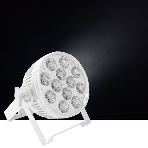 Event Lighting PAR12H - WH LED Flat Pro Par 12x12W RGBWA+UV Stage Wash (White Finish) (PAR12H-WH) - Gsus4