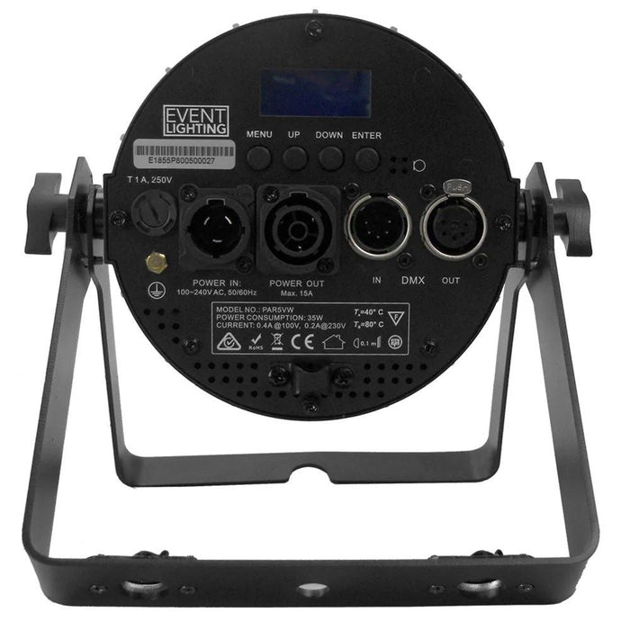 Event Lighting PAR5VW 5x6W WW/CW/A LED Pro Par (PAR5VW) - Gsus4