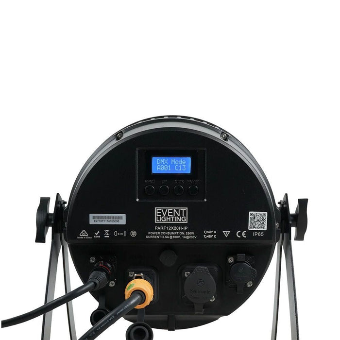 Event Lighting PARF12X20H - IP IP65 Parcan w/ 12x20W RGBWAU LEDs and Electronic Frost (PARF12X20H-IP) - Gsus4