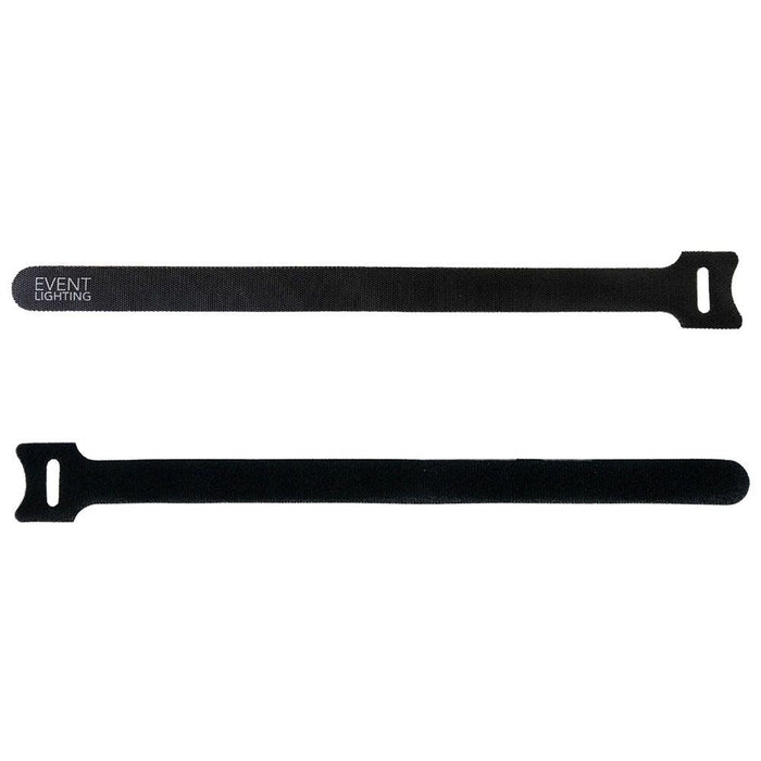 Event Lighting VT50H Heavy Duty Velcro Ties 50 - Pack 18mm x 300mm (Black) (VT50H) - Gsus4