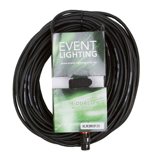 Event Lighting XLR3M3F20 3 - Pin DMX Lead - Red Indicator Ring (20m) (XLR3M3F20) - Gsus4