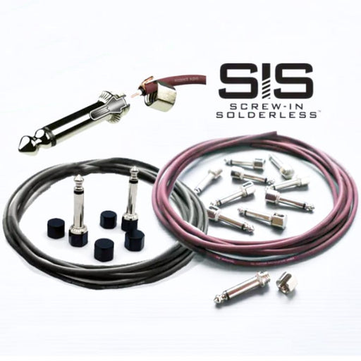 Evidence Audio | Solderless Kit 10 Pack | 10x SiS Plugs Angled & 10FT Monorail Cable | Black (Evidence - SiS - 10Pack) - Gsus4