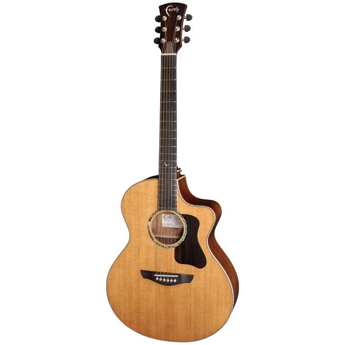 Faith Guitars FG1NCE PJE Legacy Neptune Cutaway Electro Acoustic Guitar - Khaya Mahogany (FG1NCE) - Gsus4