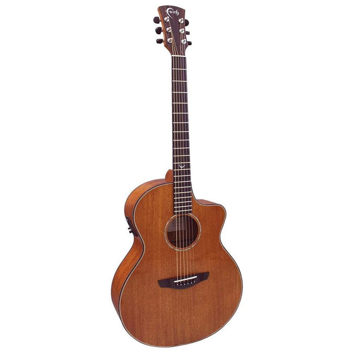 Faith Guitars FNCEMG Mahogany Gloss Neptune Baby Jumbo Acoustic Electric Guitar – All Solid Mahogany (FNCEMG) - Gsus4
