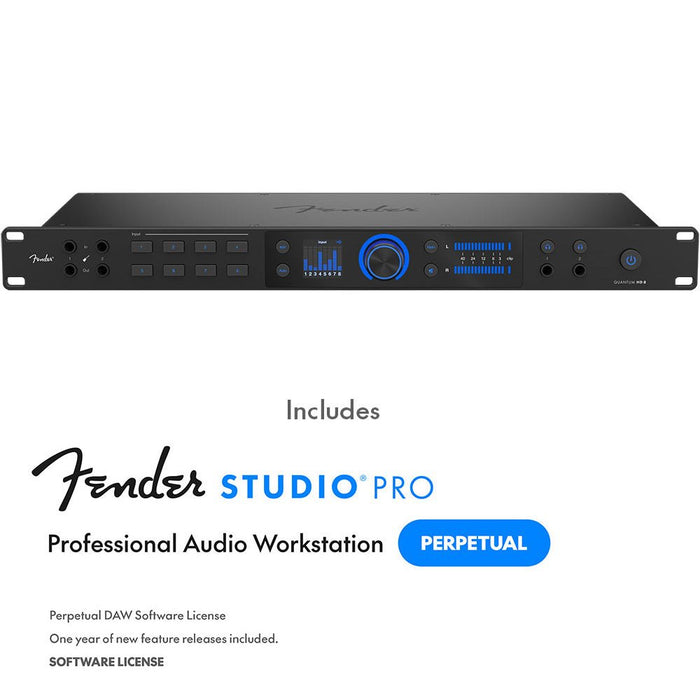 Fender | Quantum HD8 | 26x30 32 bit / 192 kHz USB - C Audio Interface | Incl. Fender Studio Pro 8 (Perpetual) (FES-QUANTUM-HD8) - Gsus4