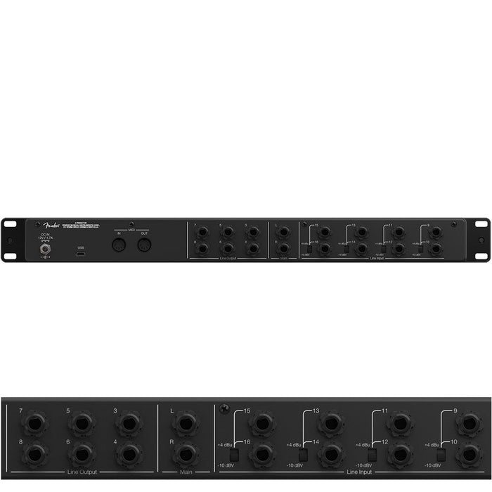 Fender | Quantum LT16 | 16x8 24 BIt / 192 kHz USB - C Audio Interface | Incl. Fender Studio Pro 8 (Perpetual) (FES-QUANTUM-LT16) - Gsus4