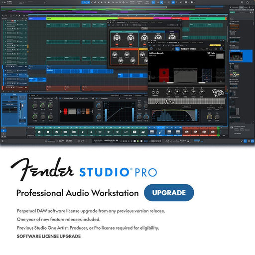 Fender | Studio Pro 8 | Upgrade From Any Version Of Studio One | eLicense (FES-FSP8U) - Gsus4