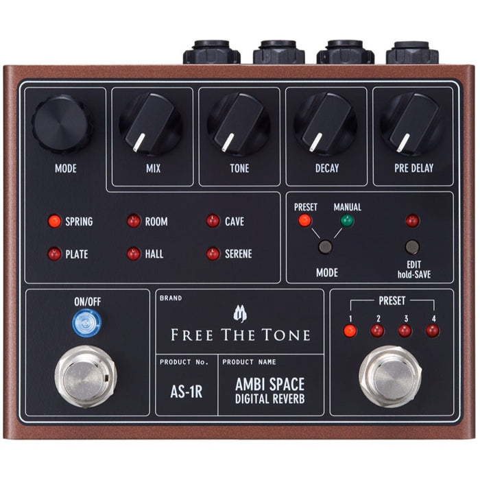 Free The Tone | AMBI SPACE | AS - 1R | 6 - Algorithms Stereo Reverb w/ 32 - Bit DSP (FTT - AS - 1R) - Gsus4