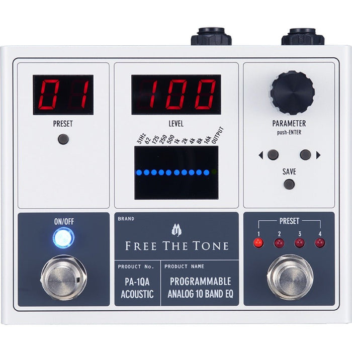 Free The Tone | Programmable Analog 10 - Band EQ | For Acoustic (PA - 1QA) - Gsus4