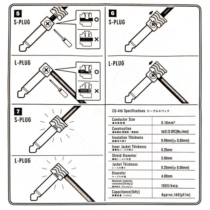 Free The Tone | Solderless SLIM Plugs | SL - SLIM - 2P | 2x Slim Plugs for CU - 416 Cable (FTT - SL - SLIM - 2P) - Gsus4