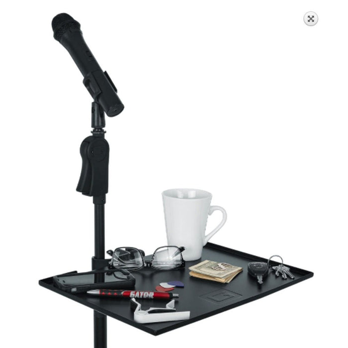 Gator Frameworks GFW - SHELF1115 Microphone Stand Accessory Shelf 11x15inch Clamp - On (488917) - Gsus4