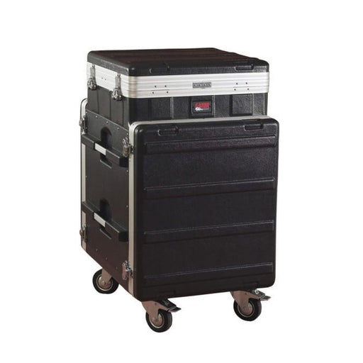 Gator GRC - 10X12 PU Molded PE Pop - Up Audio Console Rack 10U Top 12U Bottom w/ Casters (488484) - Gsus4