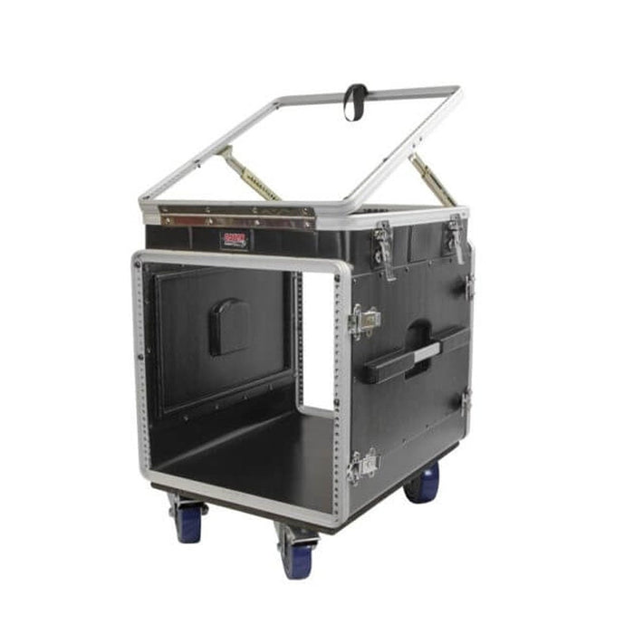 Gator GRC - 12X10 PU Molded PE Pop - Up Audio Console Rack 12U Top 10U Bottom w/ Casters (488490) - Gsus4