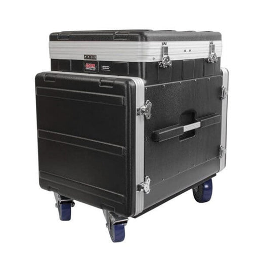Gator GRC - 12X10 PU Molded PE Pop - Up Audio Console Rack 12U Top 10U Bottom w/ Casters (488490) - Gsus4
