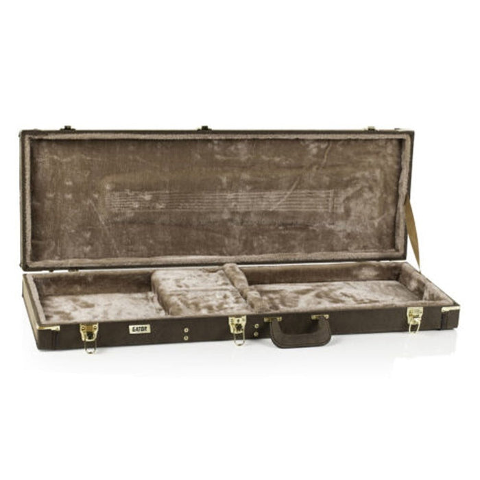 Gator GW - ELECT - VIN Deluxe Wood Case Vintage Brown for Electric Guitar (488160) - Gsus4