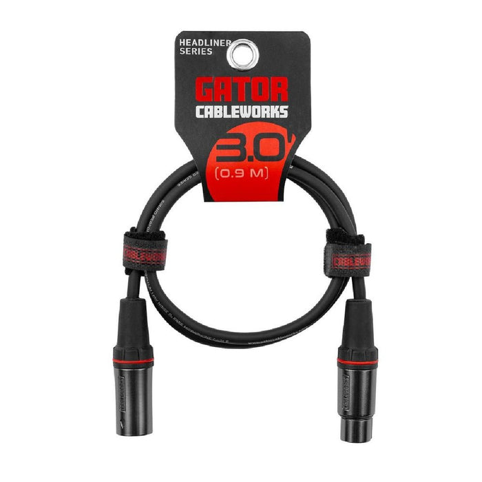Gator Headliner Series GCWH - XLR - 03 Microphone Cable 90cm (3ft) XLR Mic Lead (489645) - Gsus4