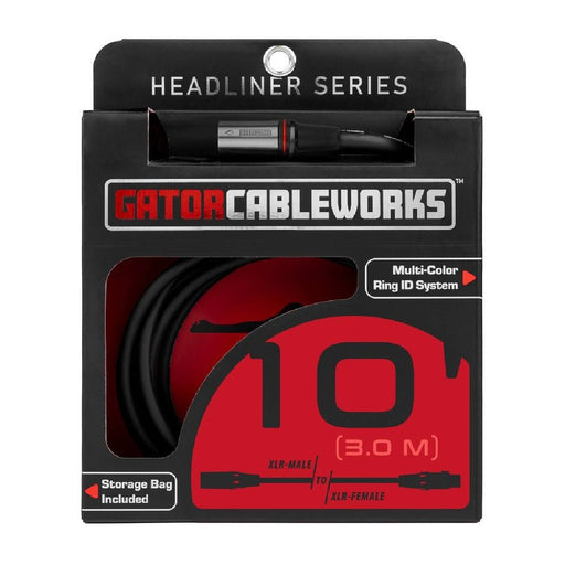 Gator Headliner Series GCWH - XLR - 10 Microphone Cable 3m (10ft) XLR Mic Lead (489647) - Gsus4