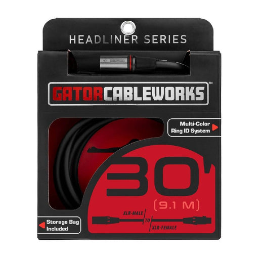 Gator Headliner Series GCWH - XLR - 30 Microphone Cable 9m (30ft) XLR Mic Lead (489650) - Gsus4