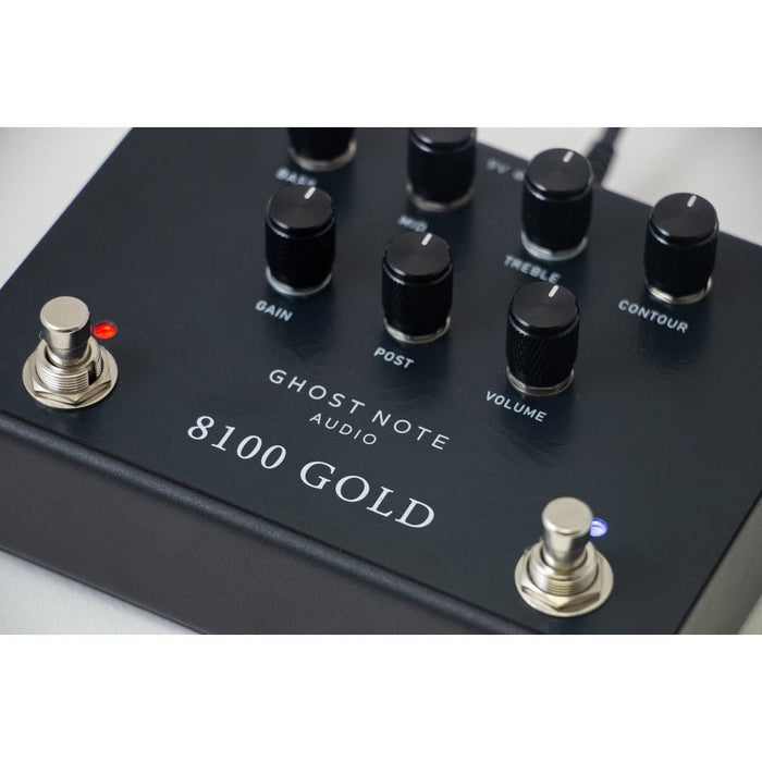 Ghost Note Audio 8100 Gold (Black ) Preamp Pedal based on Marshall Valvestate Amp (GN-8100BK) - Gsus4