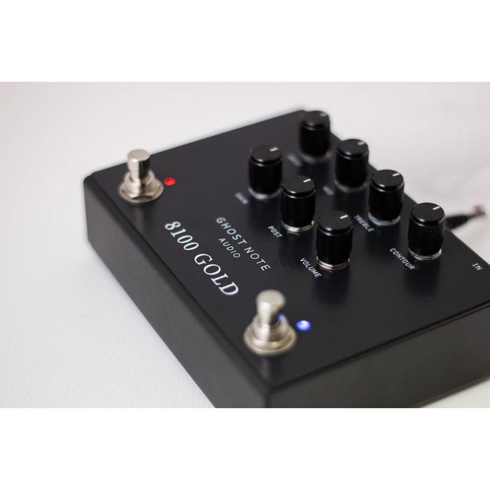 Ghost Note Audio 8100 Gold (Black ) Preamp Pedal based on Marshall Valvestate Amp (GN-8100BK) - Gsus4