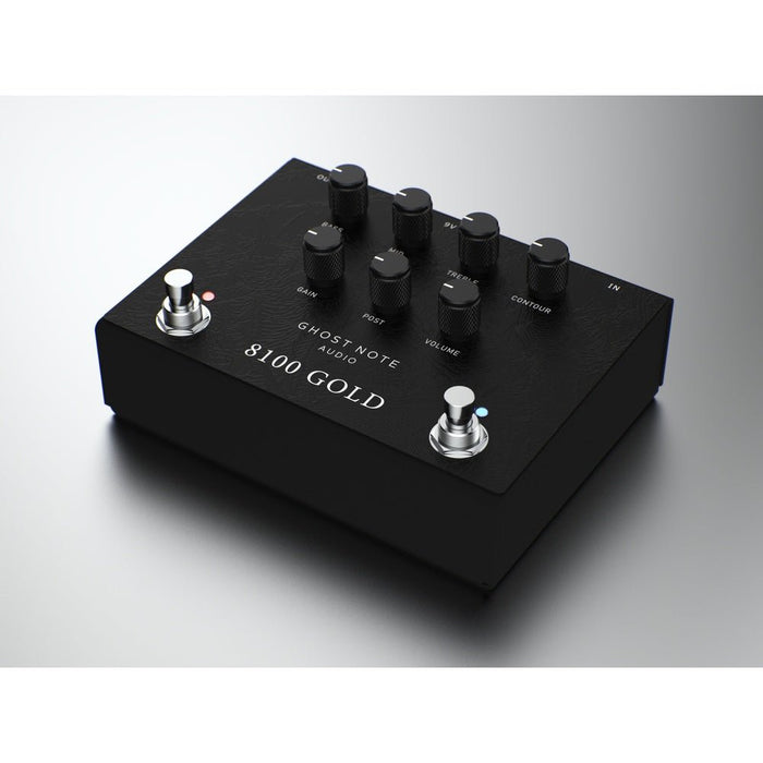 Ghost Note Audio 8100 Gold (Black ) Preamp Pedal based on Marshall Valvestate Amp (GN-8100BK) - Gsus4