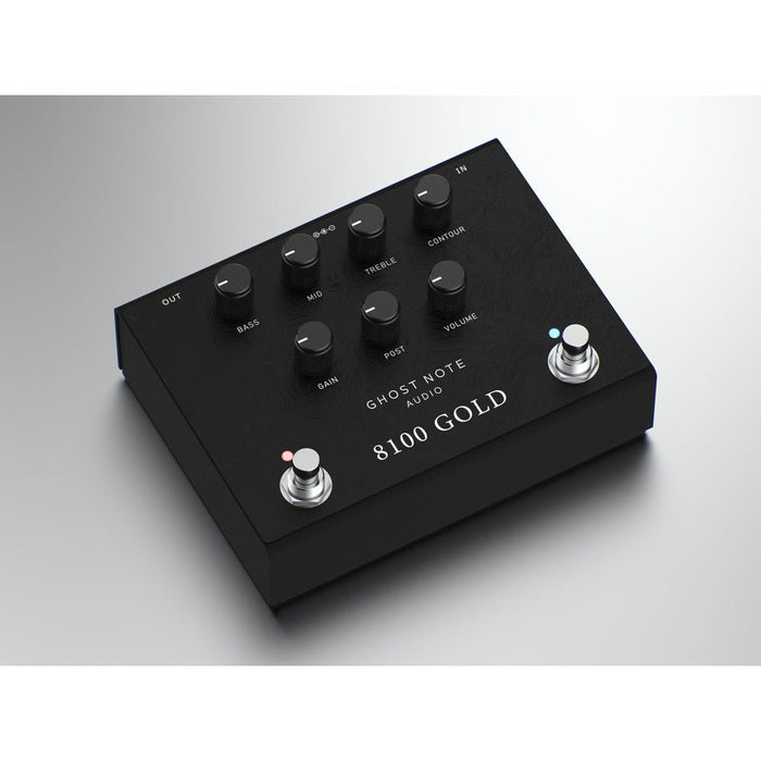 Ghost Note Audio 8100 Gold (Black ) Preamp Pedal based on Marshall Valvestate Amp (GN-8100BK) - Gsus4